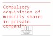 Compulsory Acquisition of Minority Shares in Private Companies
