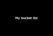 SIT page- bucket list