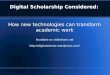 Digital Scholarship considered