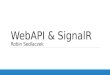 Microsoft WebApi & SignalR