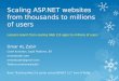 Scaling asp.net websites to millions of users
