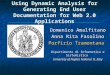 Using Dynamic Analysis for Generating End User Documentation for Web 2.0 Applications