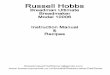 Russell Hobbs Breadman Ultimate Breadmaker Model 10006 Instruction Manual & Recipes