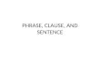 Phrase, clause, and sentence (2)