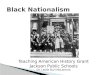 Black nationalism - TAH Grant Summer 2012