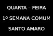 QUARTA - FEIRA - SANTO AMARO.15/01/2014
