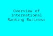 Overview of international banking business
