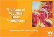 Introduction To  Wycliffe  Bible  Translators