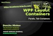 2. XAML & WPF - WPF Layout-Containers