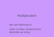 Multiplication arrays ppt
