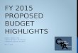 San Diego City FY 2015 Proposed Budget - Community Analysis