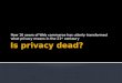 Is privacy dead