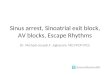 ECG Lecture: Sinus arrest, sinoatrial exit block, AV block and escape rhythms