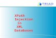 Xpath injection in XML databases