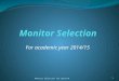 Monitor selection.2015