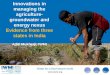 Innovations in managing the agriculture-groundwater and energy nexus