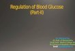 Regulation of blood glucose (catabolism)