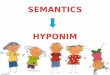 Lexical semantics = Hyponim