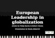 European Leadership In Globalization