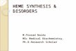 Heme synthesis & disorders