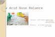 Acid base balance sharath