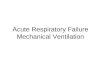 Acute Respiratory Failure Mechanical Ventilation