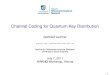 Channel coding for quantum key distribution