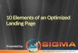 10 elements of an optimized landing page