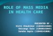 Role of Mass Media in Health Care