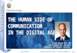 The Human Side of Communication in the Digital Age