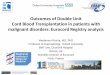 Outcomes of Double Unit Cord Blood Transplantation in Patients with Malignant Disorders: Eurocord Registry Analysis
