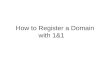 How To Register A Domain Name With 1&1