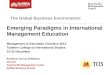 Emerging Paradigms in International Management Education