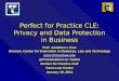 Privacy and Data Protection CLE Presentation for Touro Law Center