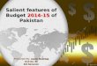 Salient features of Pakistan's Budget 2014-15