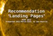 Landing Pages - Joe Hourcle - RDAP12
