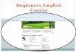 Beginners english course