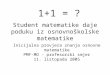 Student matematike daje poduku Iz osnovnokolske matematike