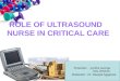 Role of ultrasound nurse in critical care