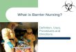 Barrier Nursing; The Lowdown