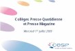CESP Coll¨ges Presse 2009/06