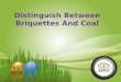 Distinguish between briquettes and coal