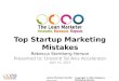 Top Marketing Mistakes Made by Startups