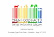 Open Food Facts presentation ODWM