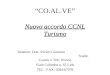 Nuovo accordo CCNL Turismo. Coalve