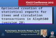 Optimized creation of statistical reports for items and circulation transactions in Aleph500 (version 20)