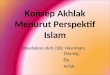 Konsep Akhlak Menurut Perspektif Islam
