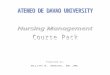 Nursing Management Course Pack