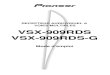 Notice Pioneer VSX 909 RDS