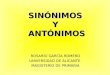 Rosario García Romero - Sinónimos y Antónimos